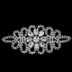 Sew-On Diamante Motif 2 - 170mm x 75mm - Silver